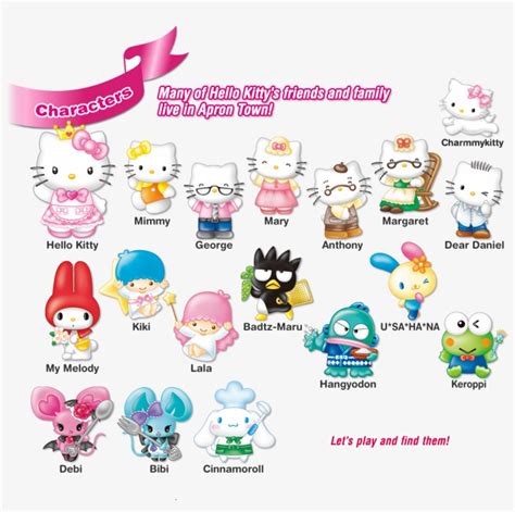 hello kitty characters names list